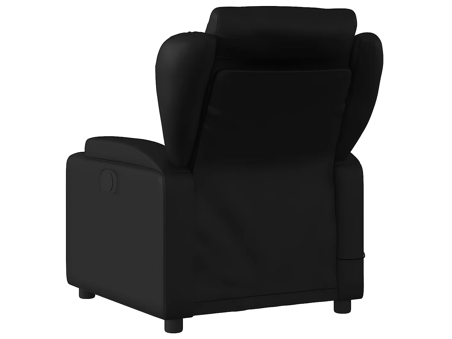 Fauteuil de massage inclinable Noir Similicuir