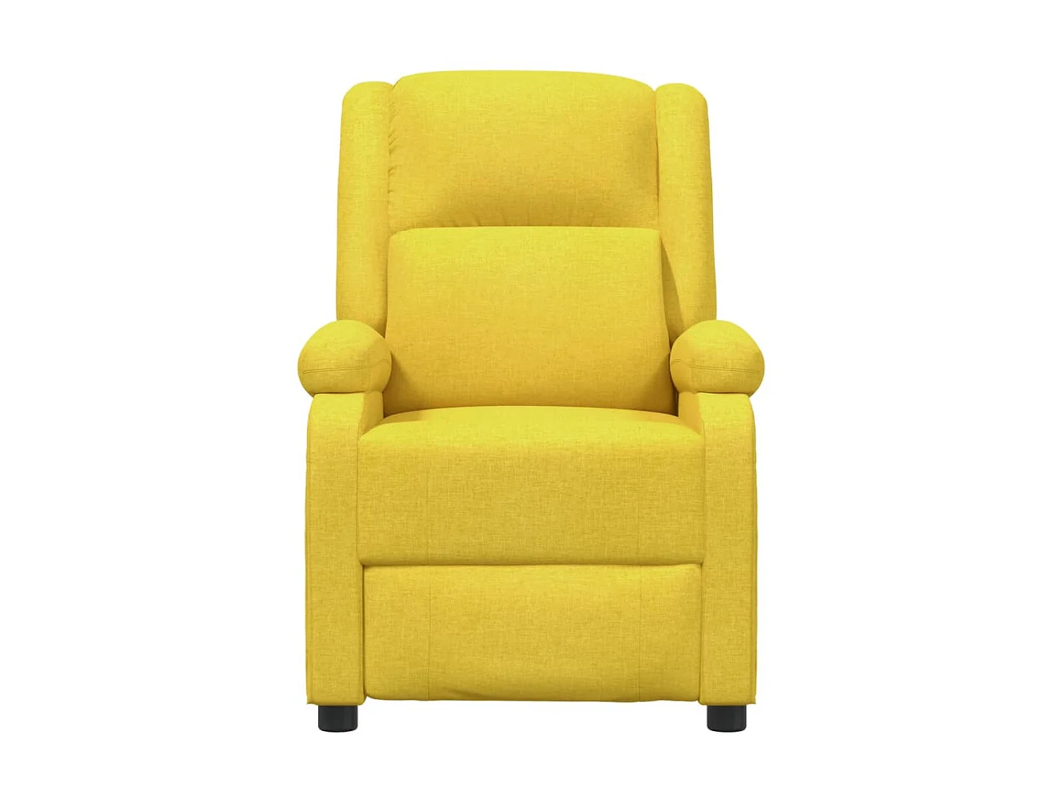 Poltrona reclinabile elettrica in tessuto giallo