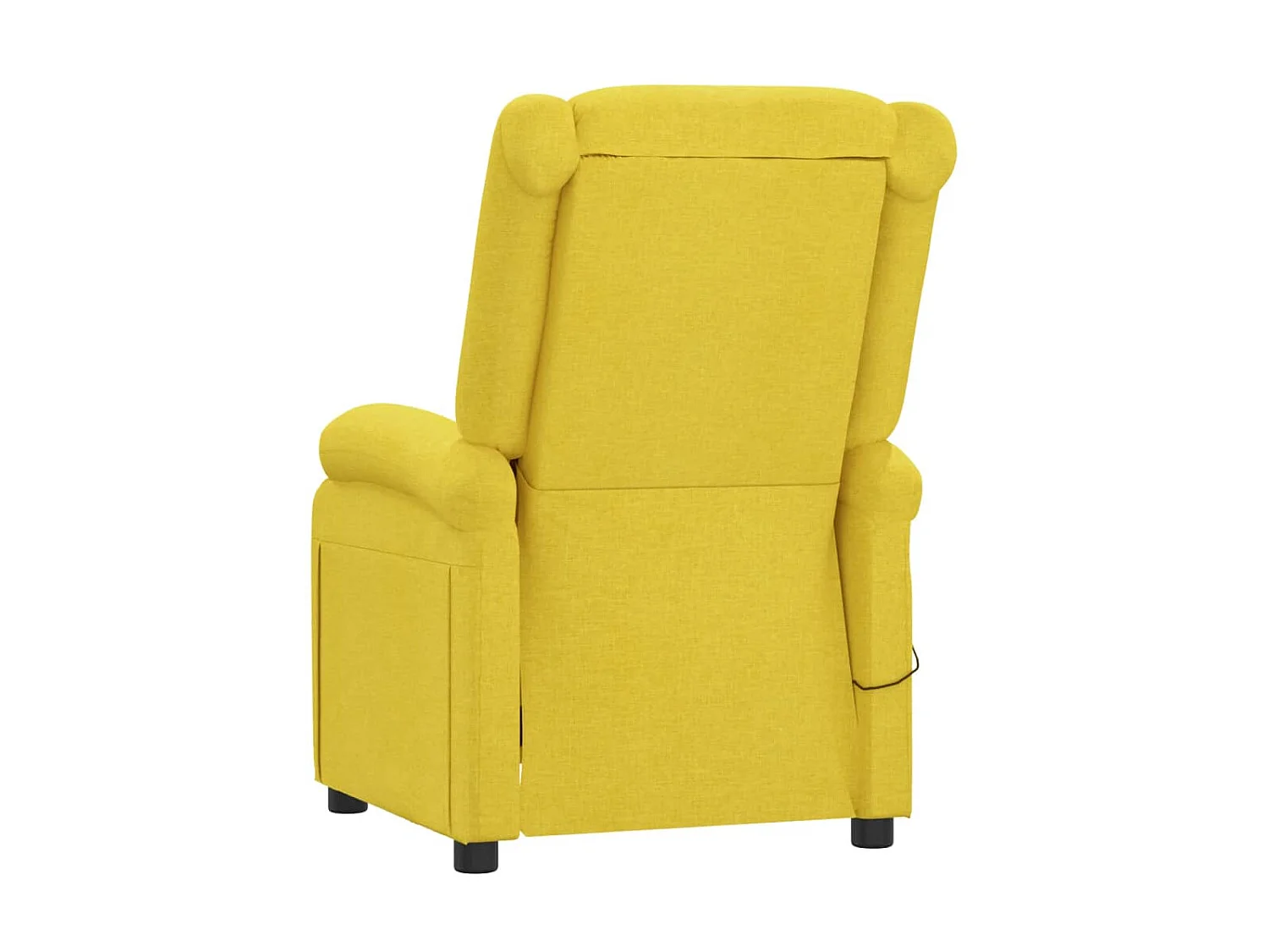 Poltrona reclinabile elettrica in tessuto giallo
