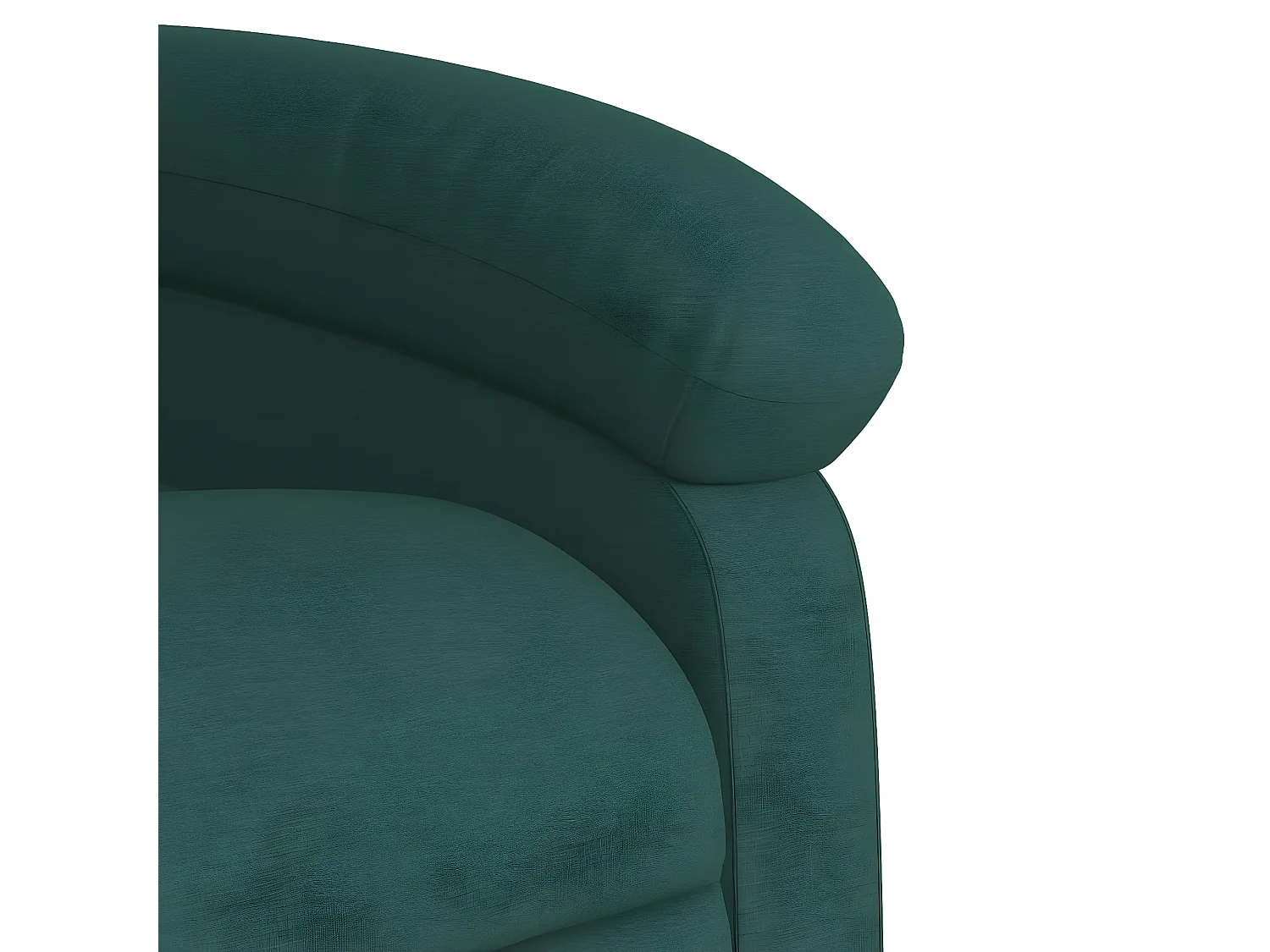 Sillón reclinable de tela verde oscuro