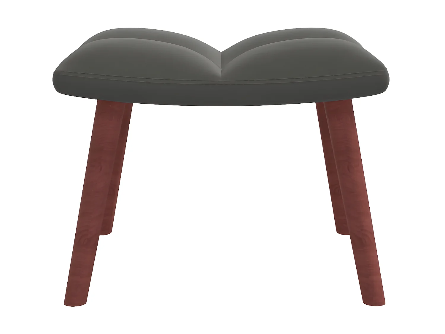 Chaise de relaxation avec repose-pied Gris foncé Velours