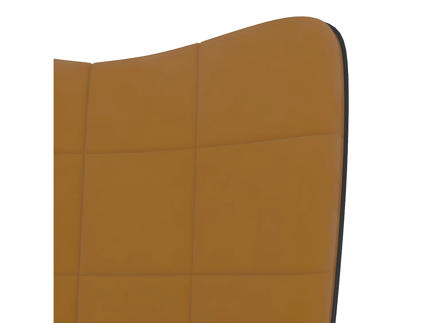 Ontspanningsstoel met voetensteun Bruin Fluweel en PVC