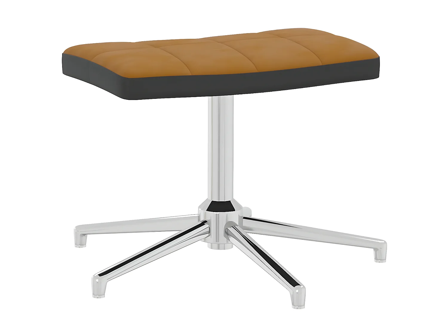 Ontspanningsstoel met voetensteun Bruin Fluweel en PVC