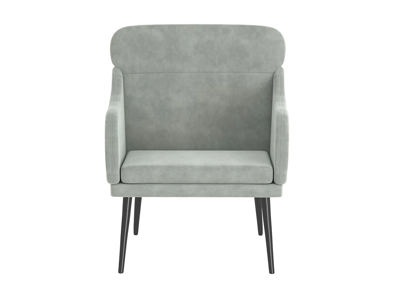 Fauteuil Gris clair 63x76x80 cm Velours