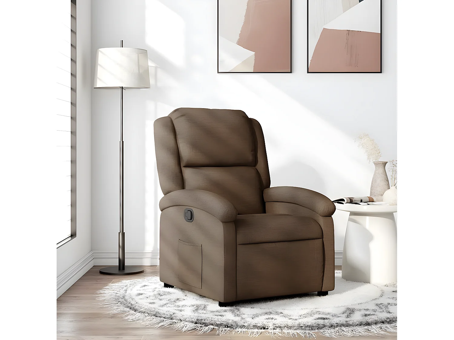 Fauteuil inclinable Marron Tissu