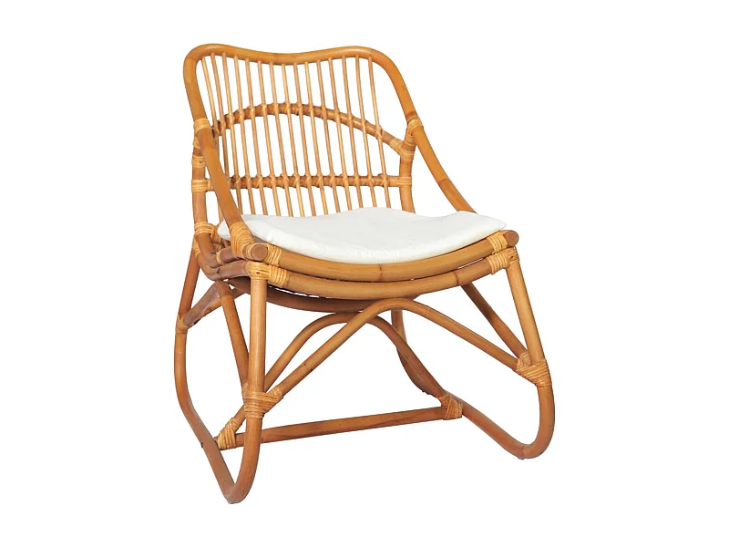 Sedia in rattan Lino marrone chiaro
