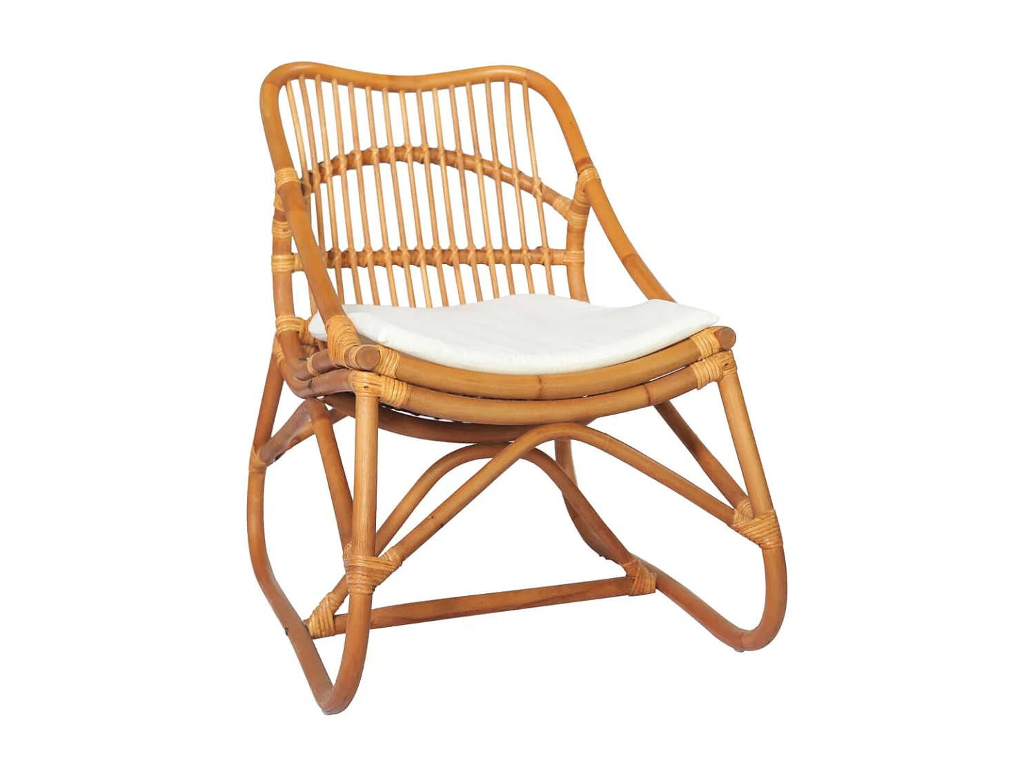 Chaise en rotin Marron clair Lin