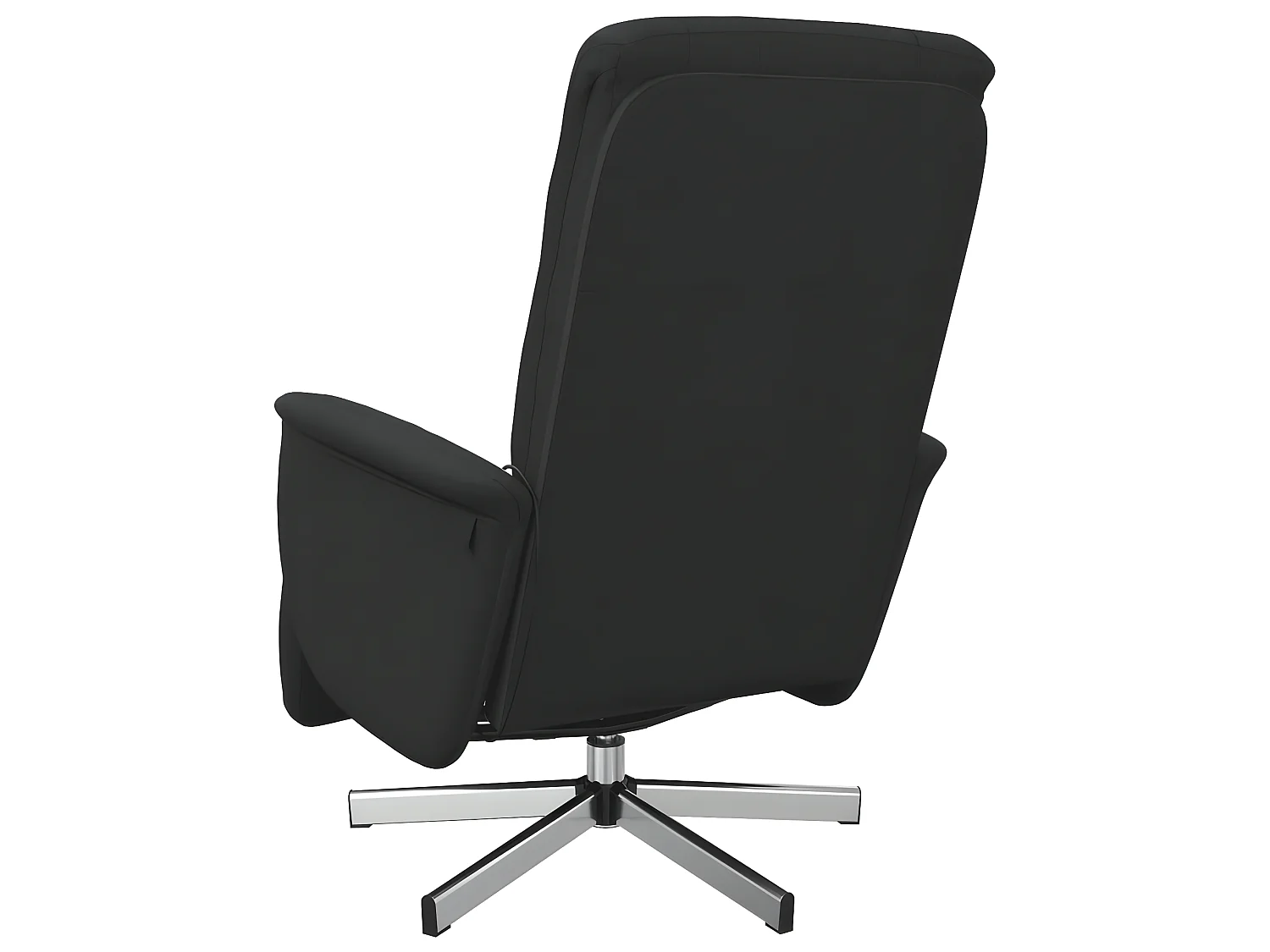 Fauteuil inclinable de massage avec repose-pieds noir tissu