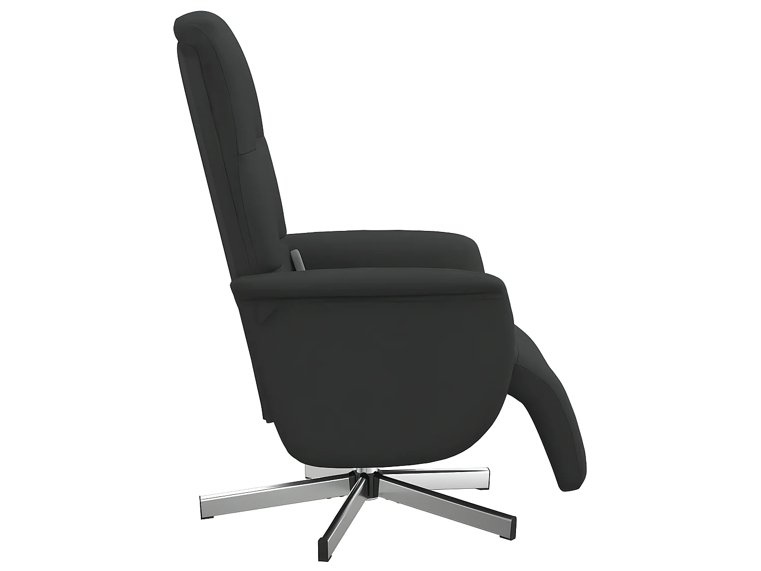 Fauteuil inclinable de massage avec repose-pieds noir tissu