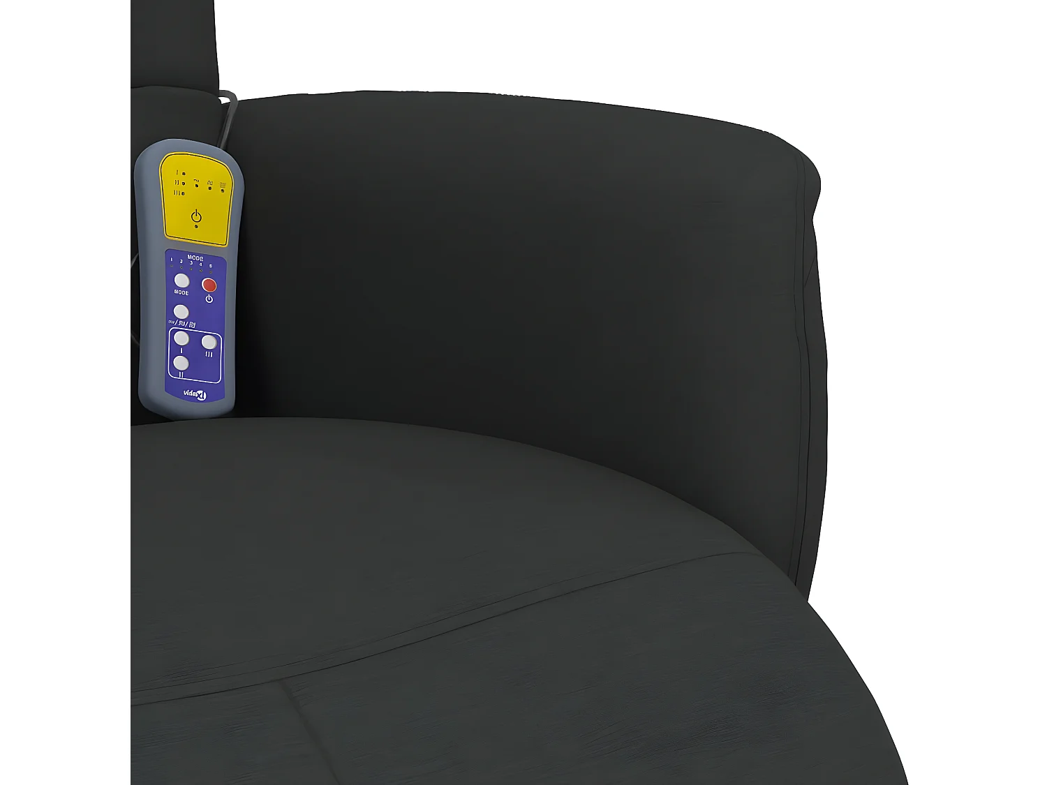 Fauteuil inclinable de massage avec repose-pieds noir tissu