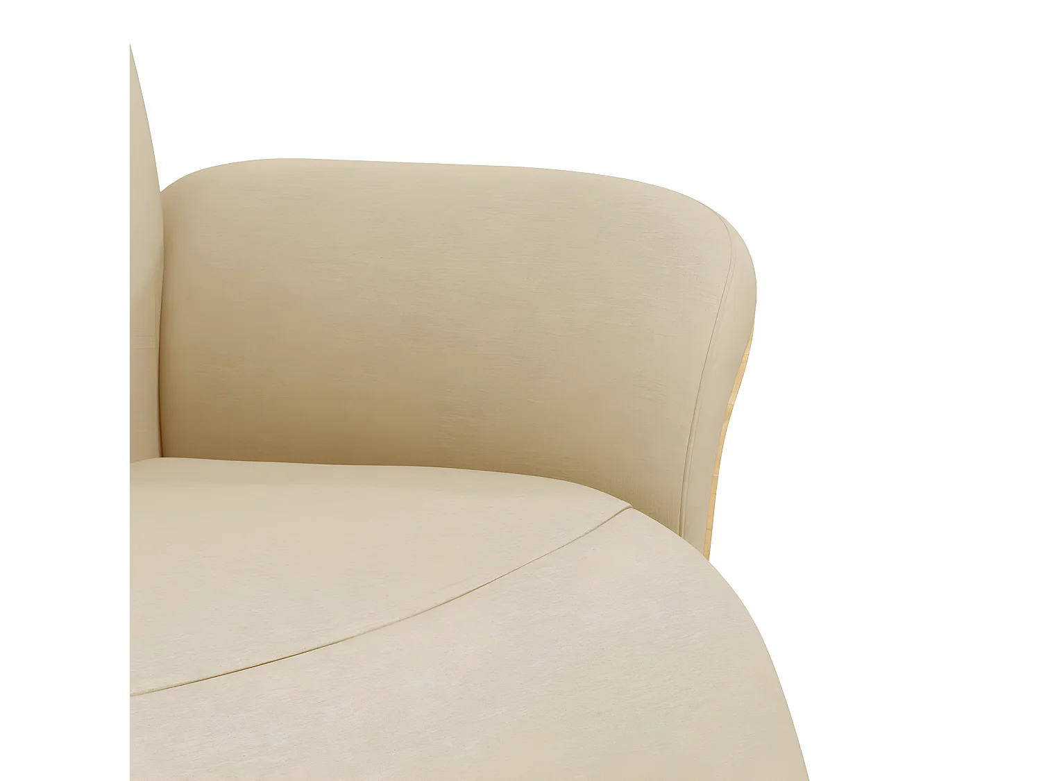 Fauteuil inclinable avec repose-pied crème tissu