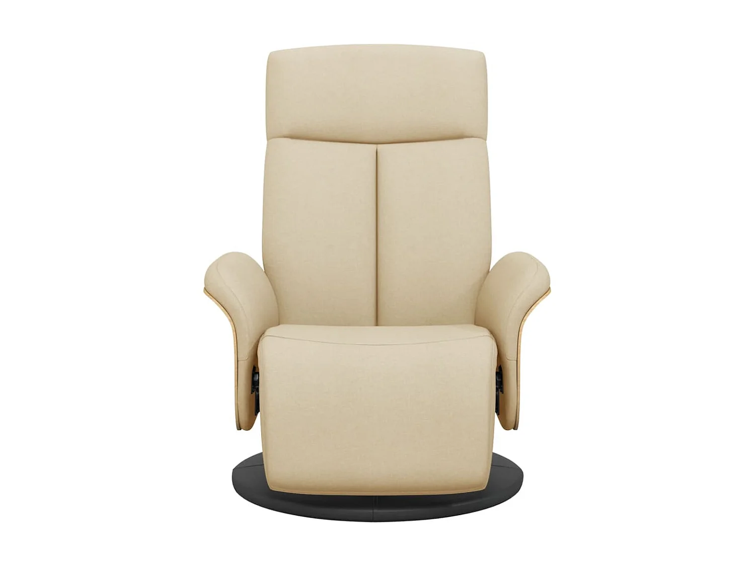 Sillón reclinable con reposapiés tela crema