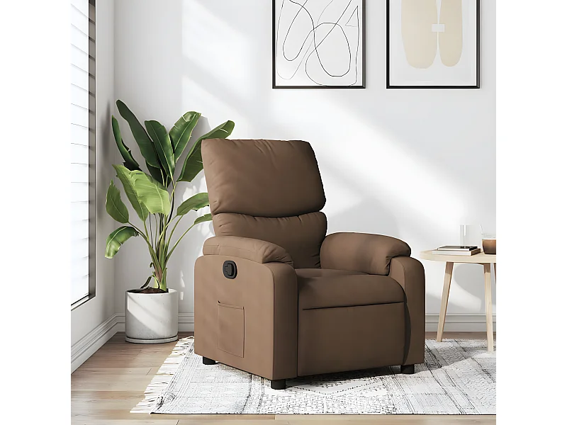 Fauteuil inclinable Marron Tissu