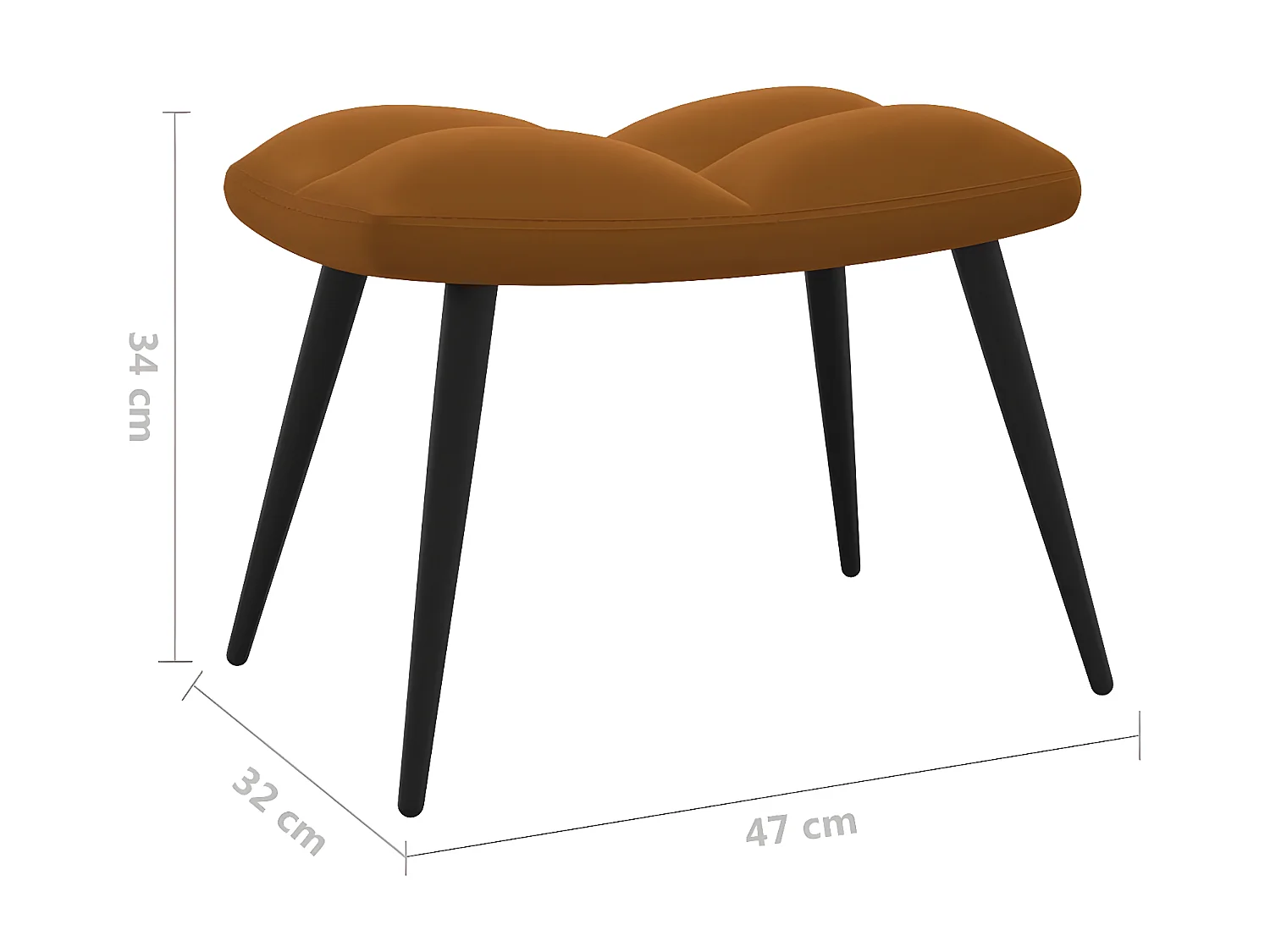 Sillón de relajación con reposapiés Terciopelo marrón