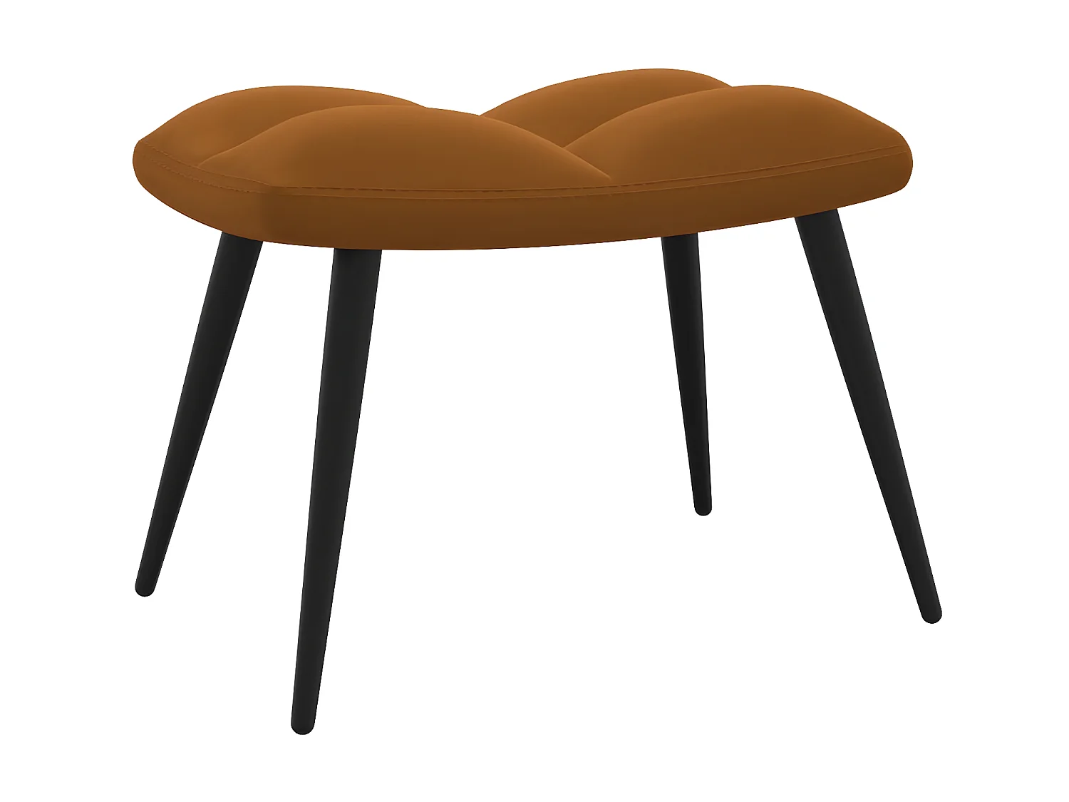 Chaise de relaxation avec repose-pied Marron Velours