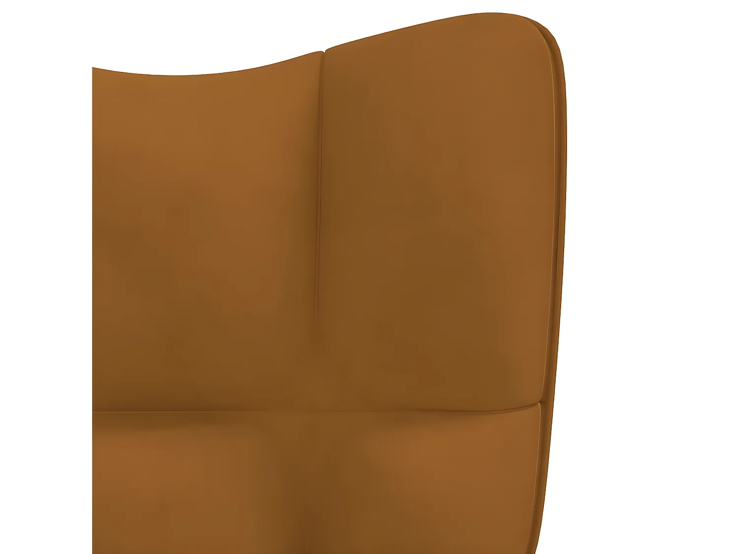 Chaise de relaxation avec repose-pied Marron Velours