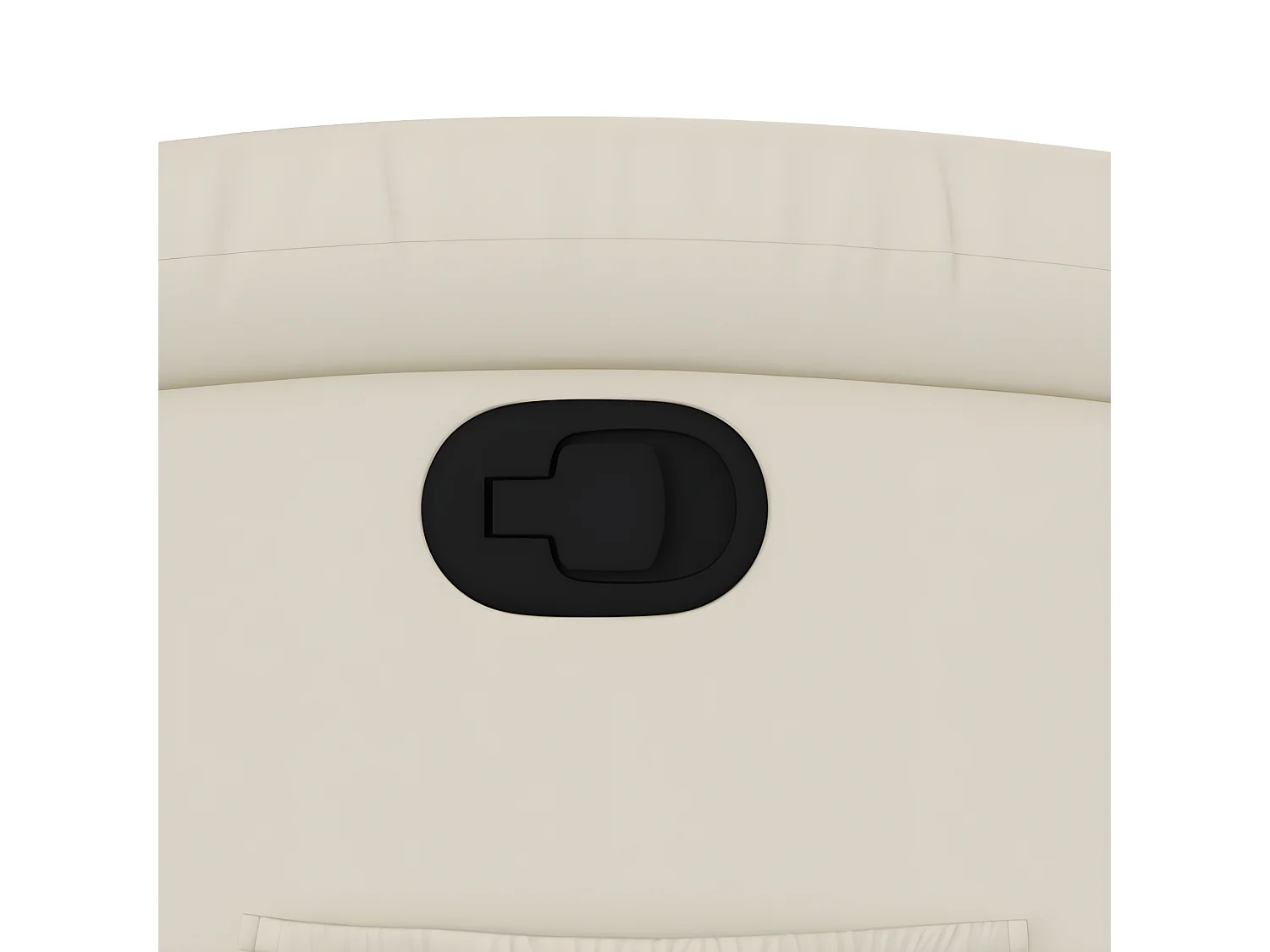 Sillón reclinable de piel sintética color crema