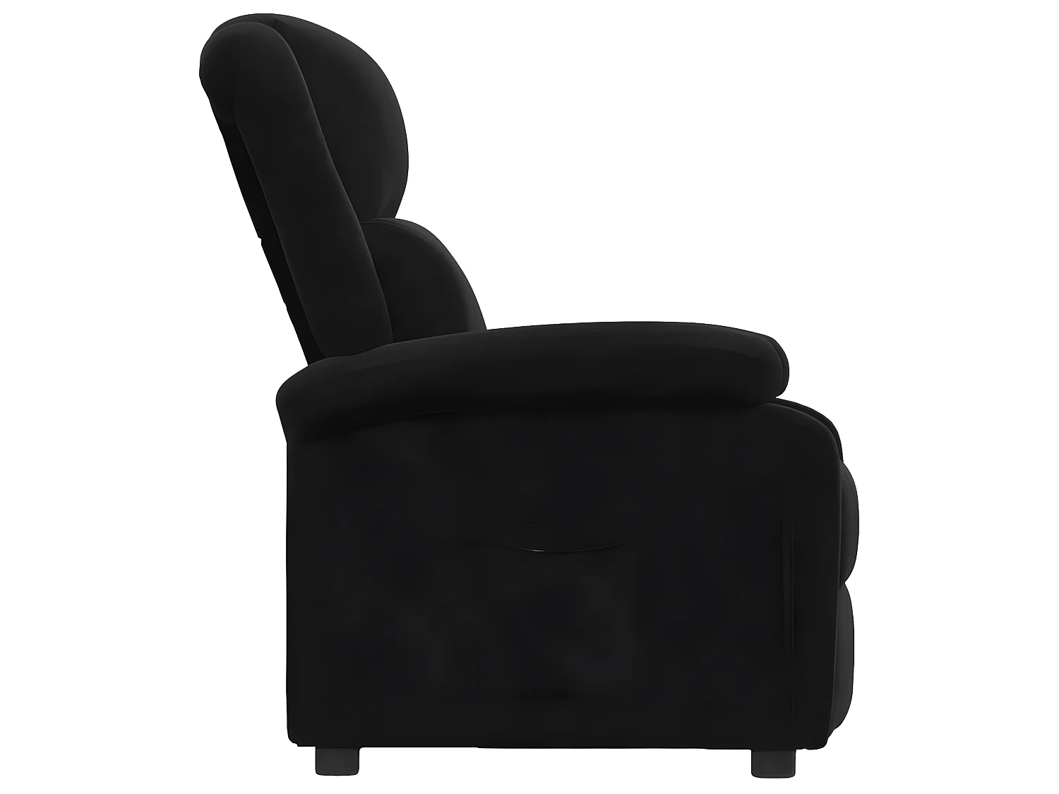 Poltrona reclinabile in velluto nero