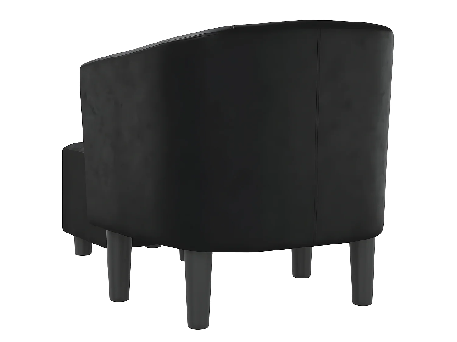 Fauteuil cabriolet avec repose-pied noir similicuir