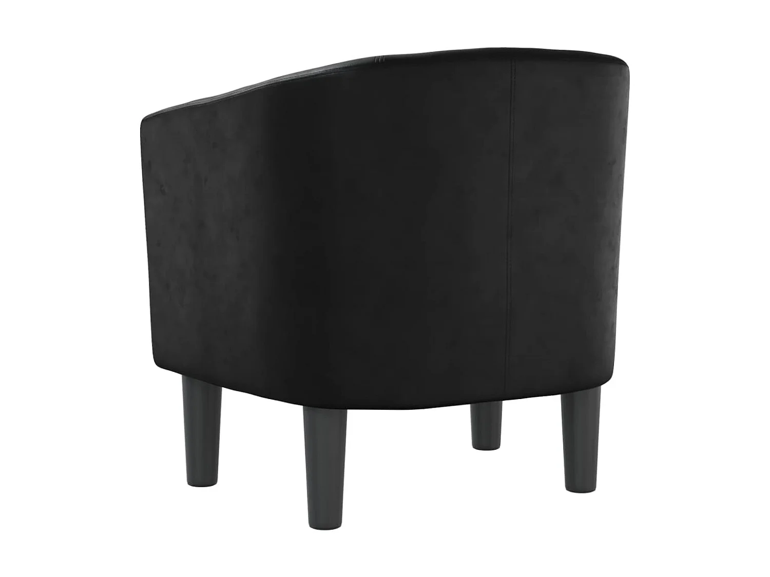 Sillón convertible en piel sintética negra