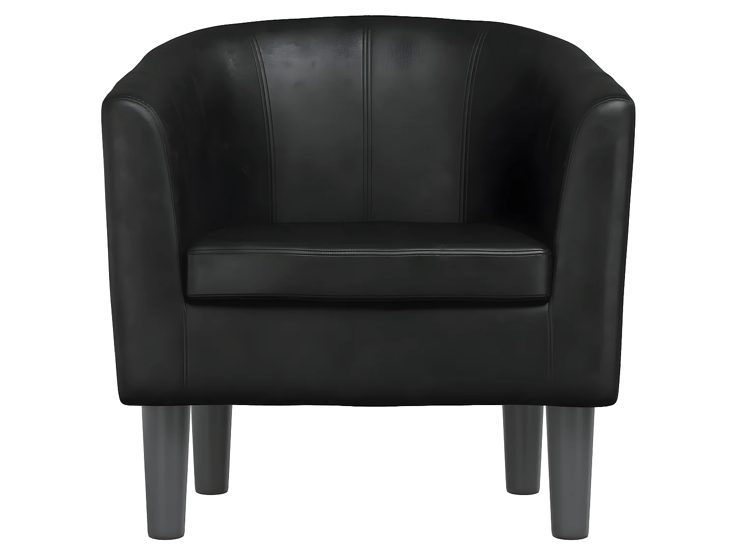 Fauteuil cabriolet noir similicuir