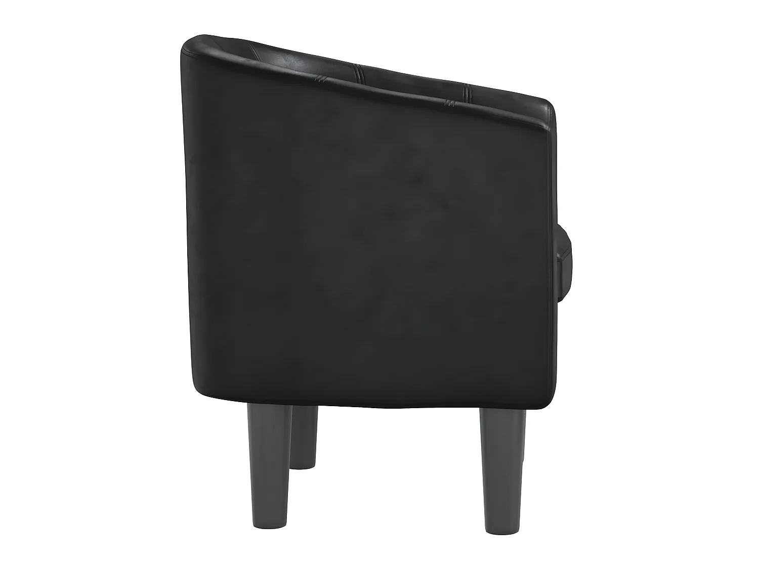 Fauteuil cabriolet noir similicuir