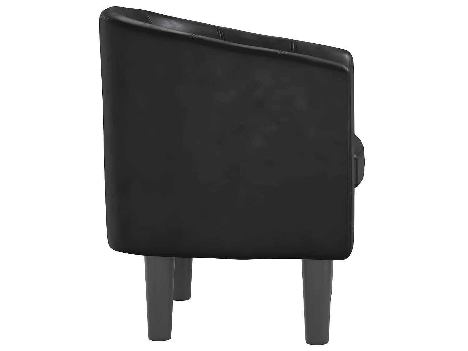 Fauteuil cabriolet noir similicuir