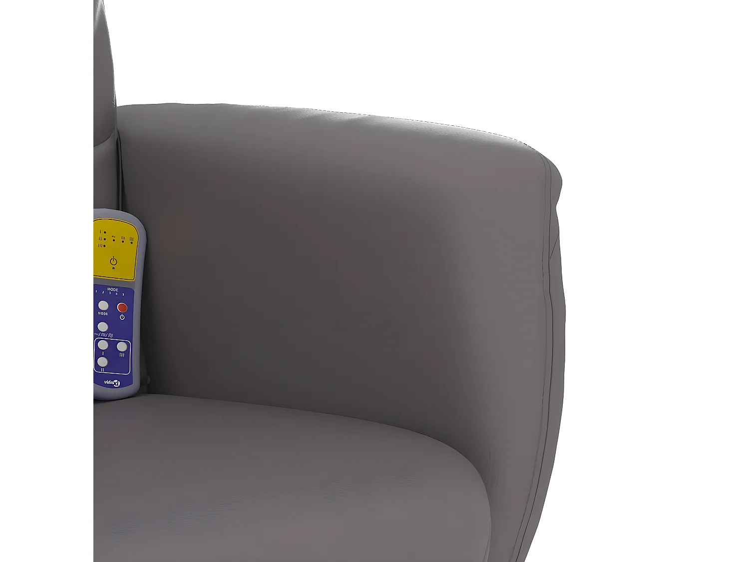 Fauteuil inclinable de massage avec repose-pied gris similicuir