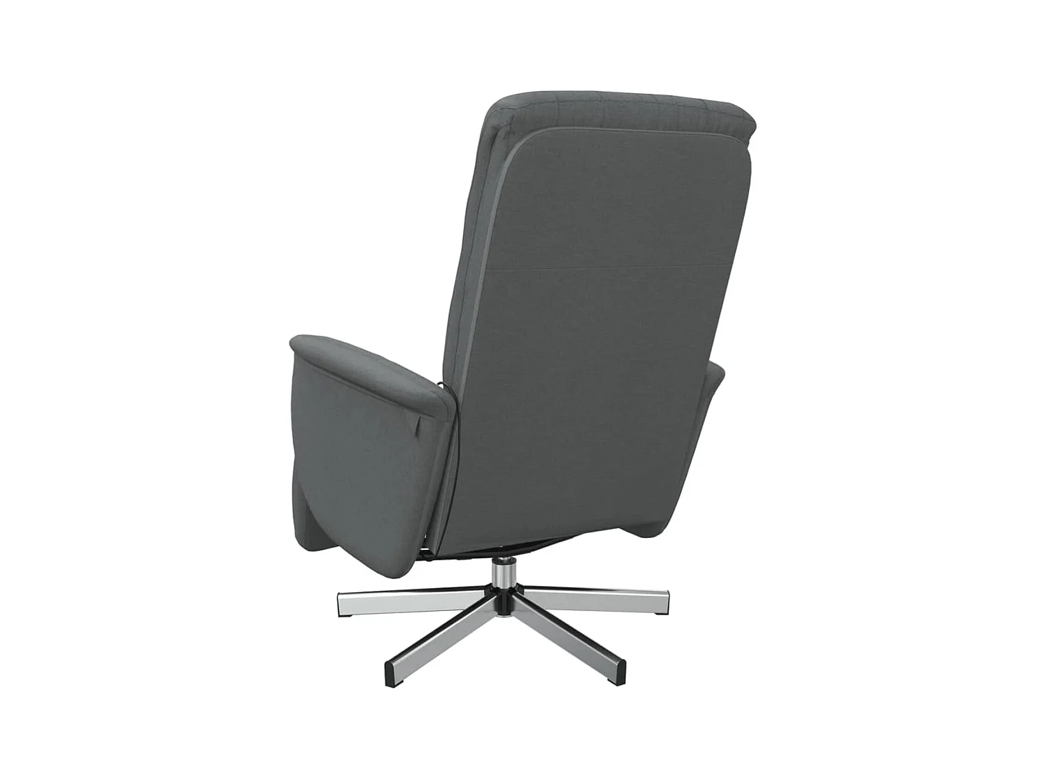 Fauteuil inclinable de massage et repose-pieds gris foncé tissu