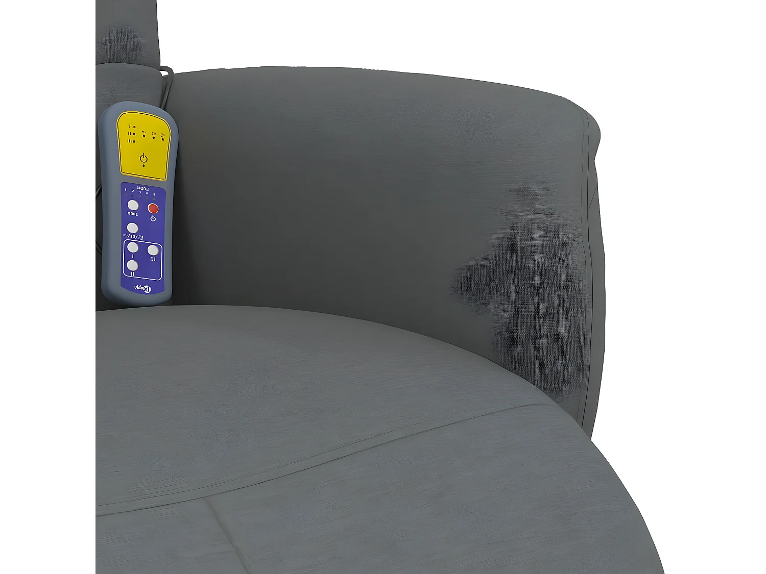 Fauteuil inclinable de massage et repose-pieds gris foncé tissu