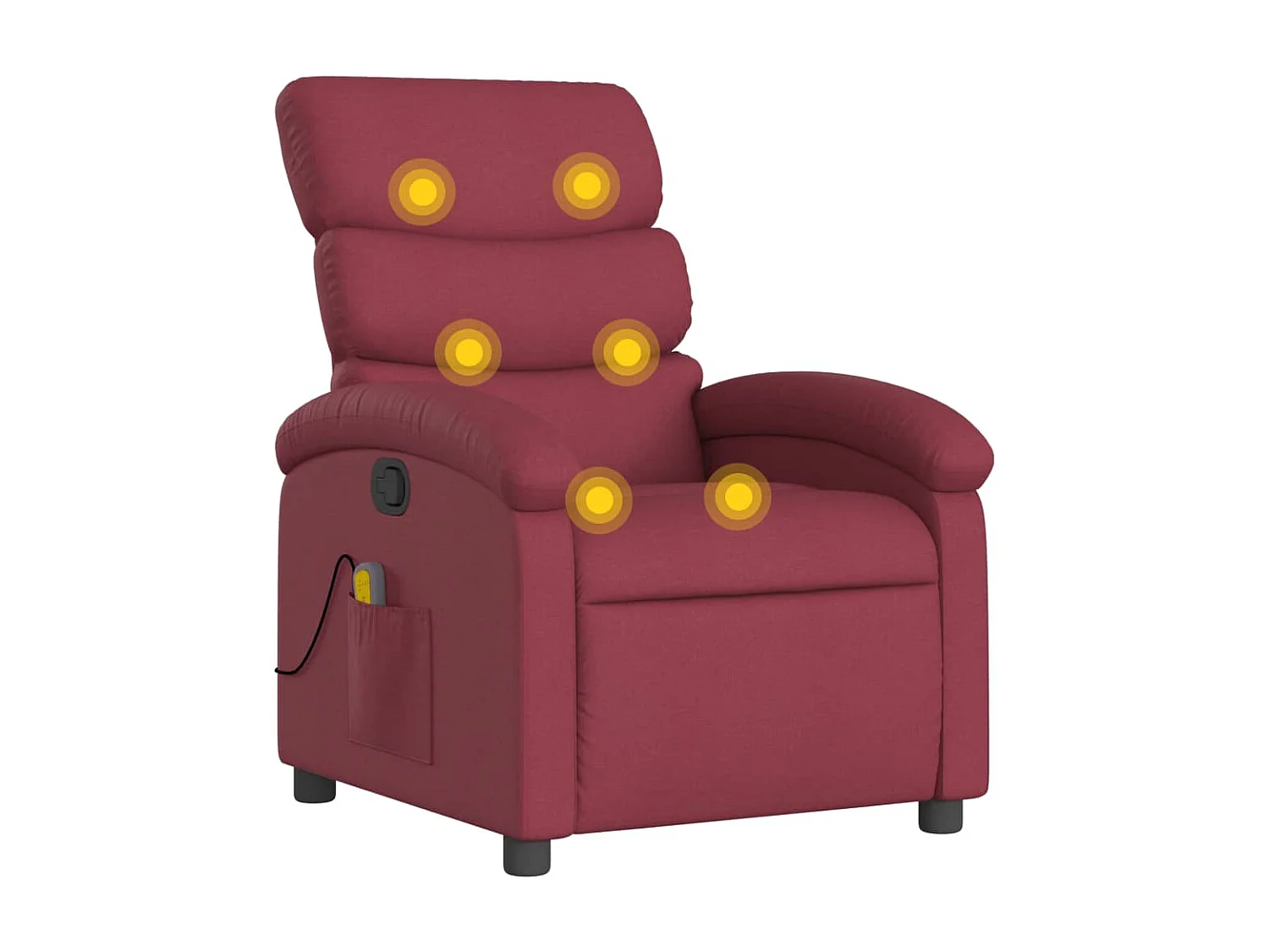 Fauteuil de massage inclinable Rouge bordeaux Tissu