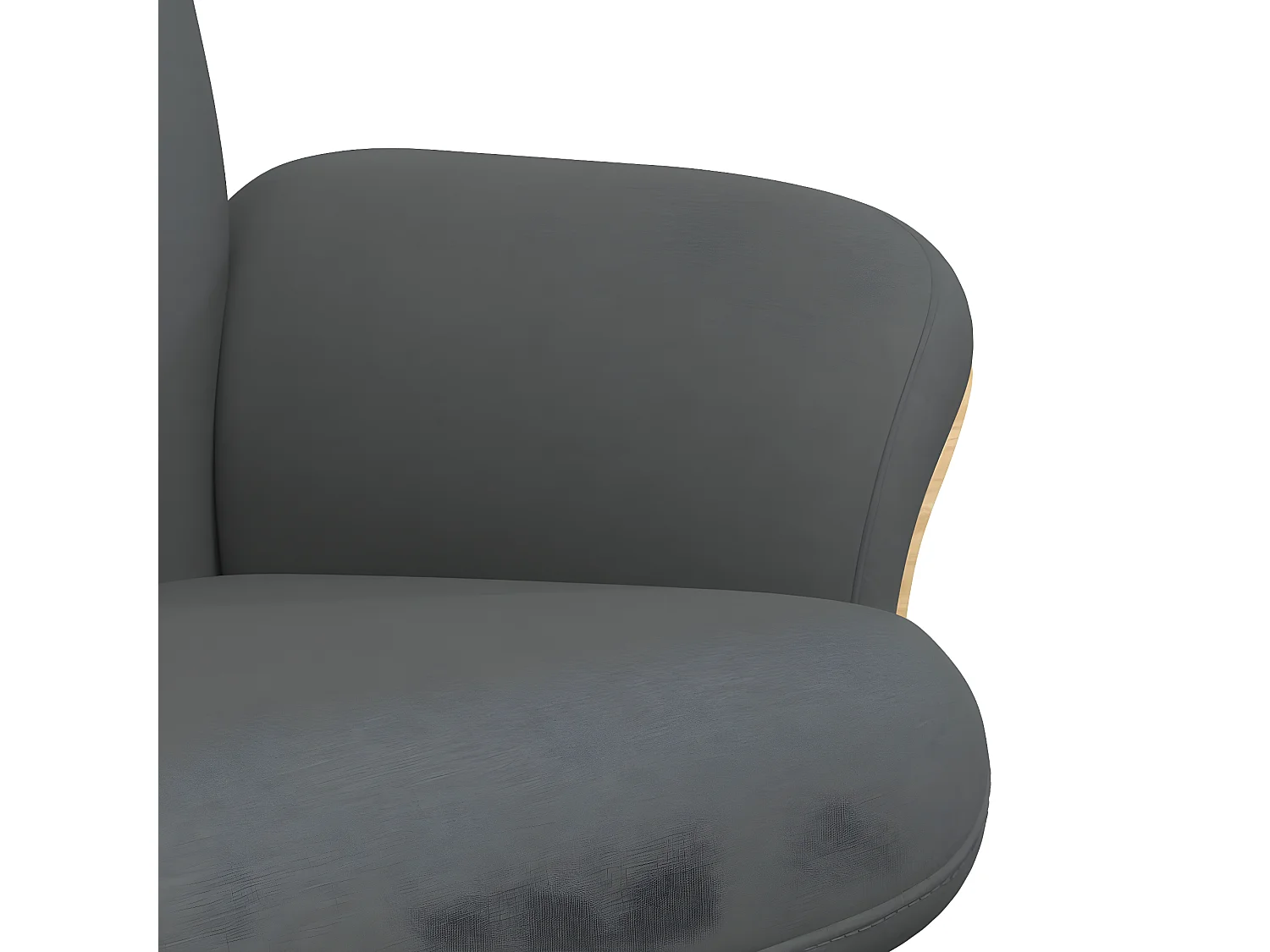 Fauteuil inclinable avec repose-pied gris foncé tissu