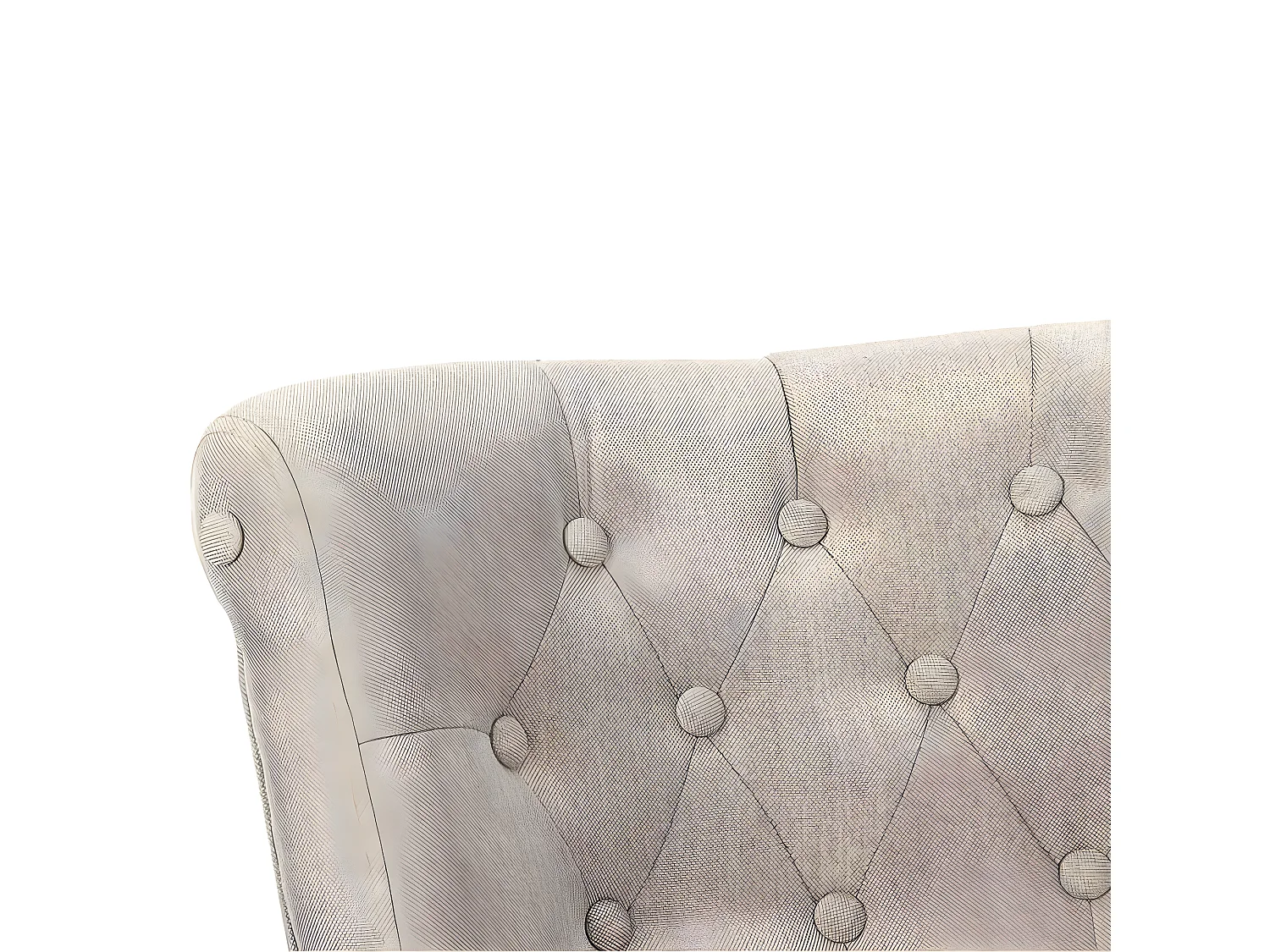 Chaises en style fran?ais lot de 2 crème tissu