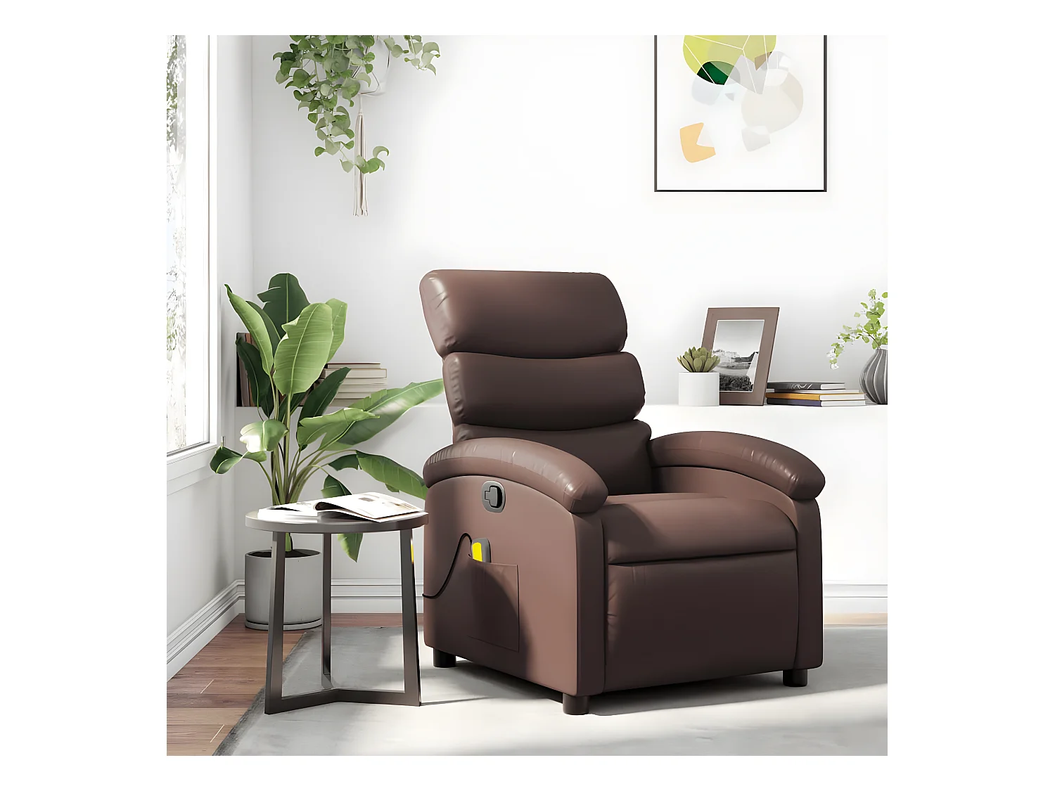 Liggende massagestoel Bruin Kunstleer