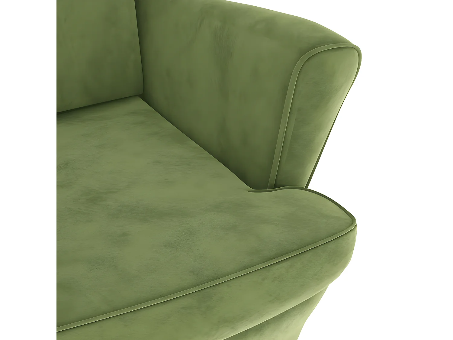 Fauteuil vert clair velours