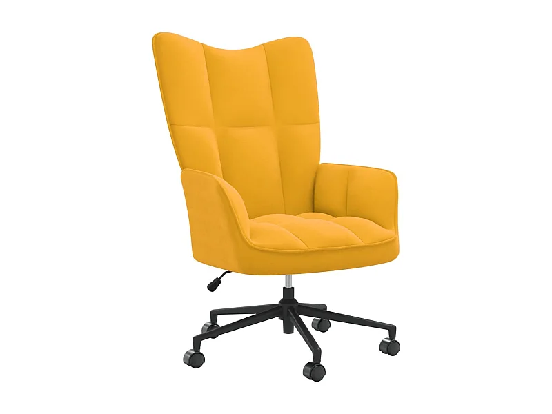 Sillón de relajación Terciopelo amarillo mostaza