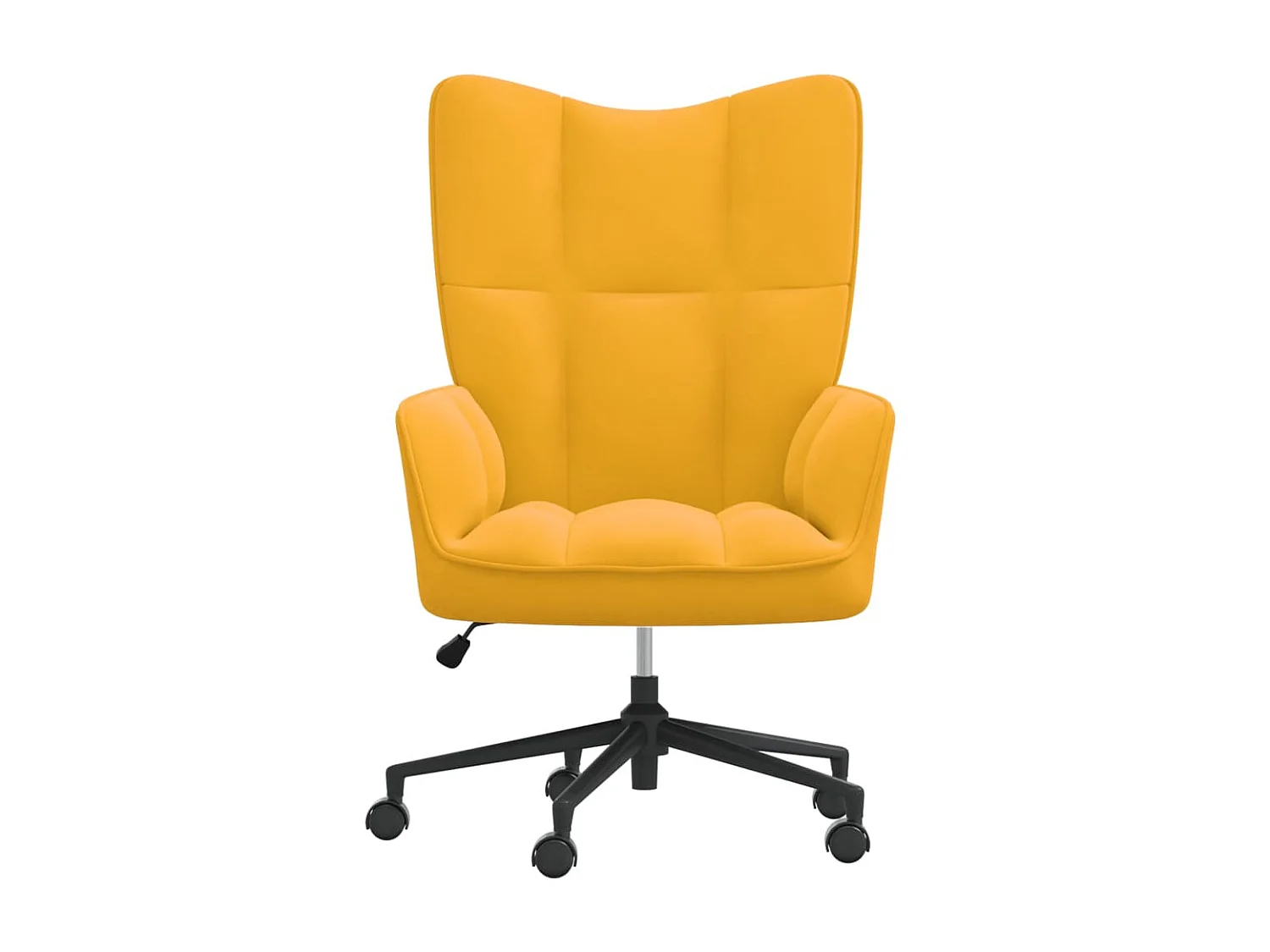 Chaise de relaxation Jaune moutarde Velours