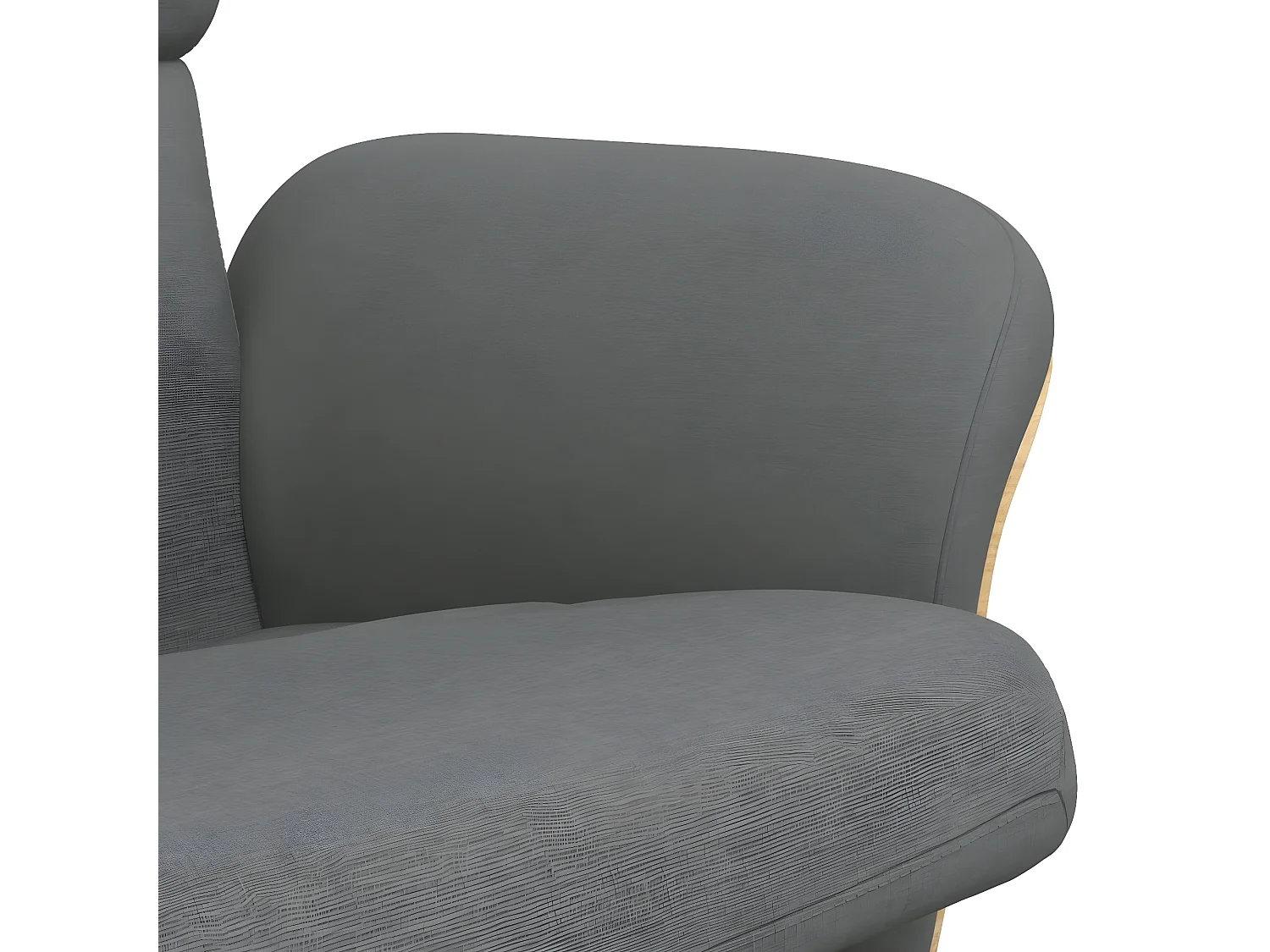 Fauteuil inclinable avec repose-pied gris foncé tissu