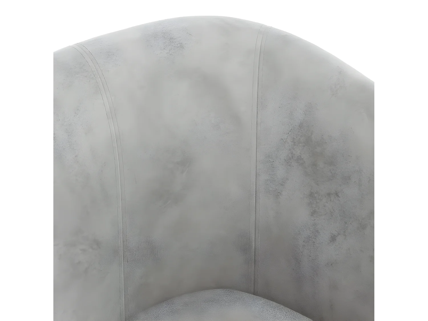Fauteuil cabriolet gris clair velours