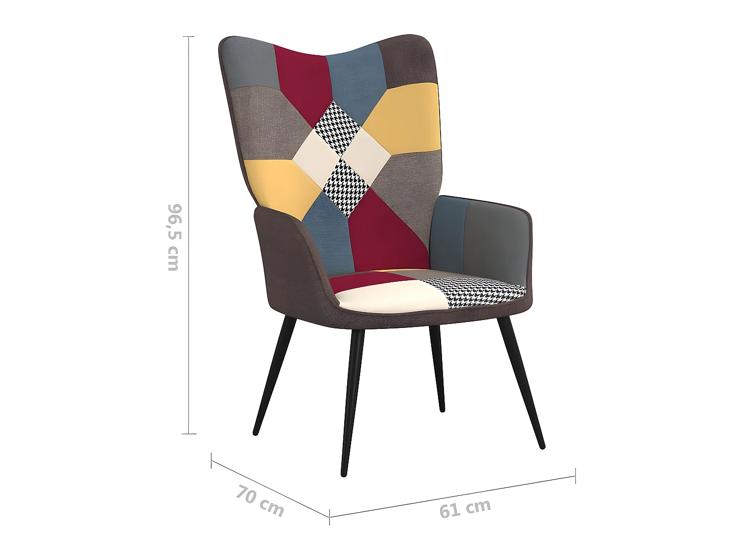 Poltrona relax in tessuto Patchwork