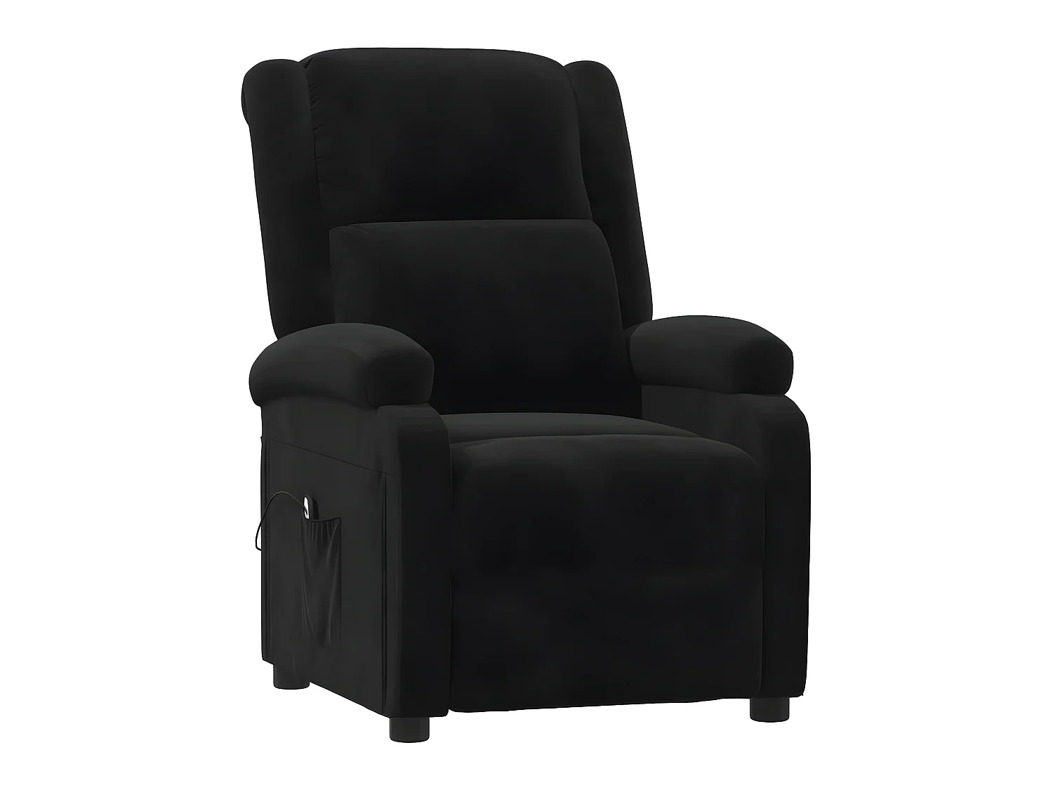 Fauteuil inclinable électrique noir velours