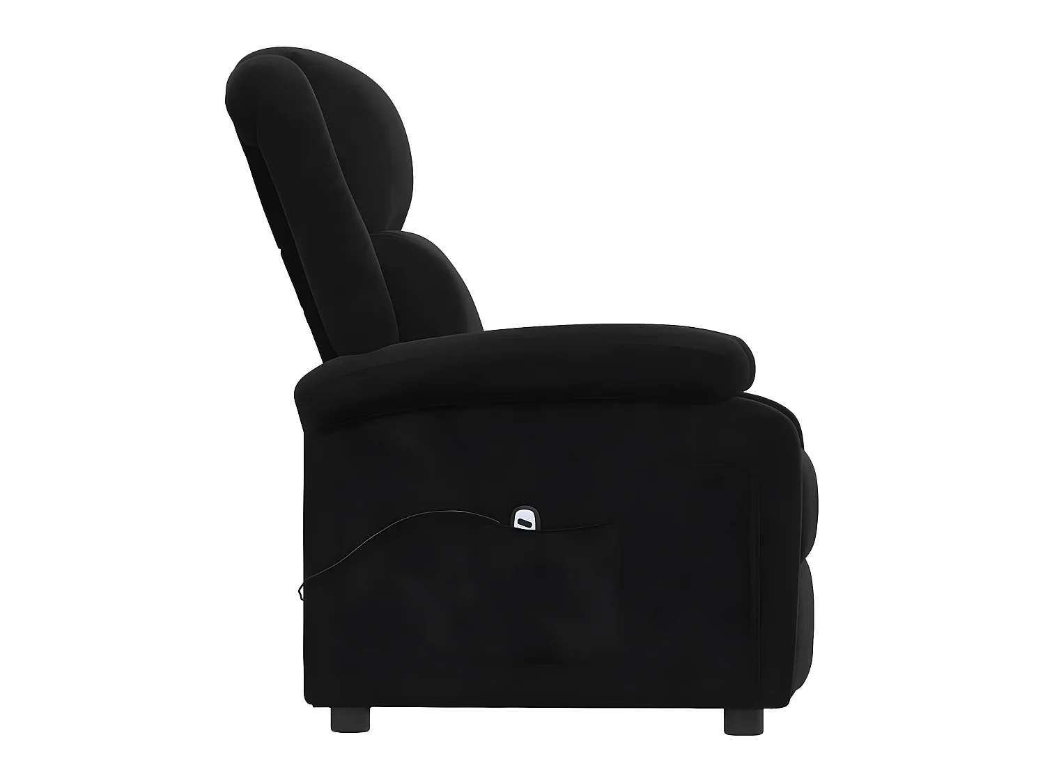 Fauteuil inclinable électrique noir velours