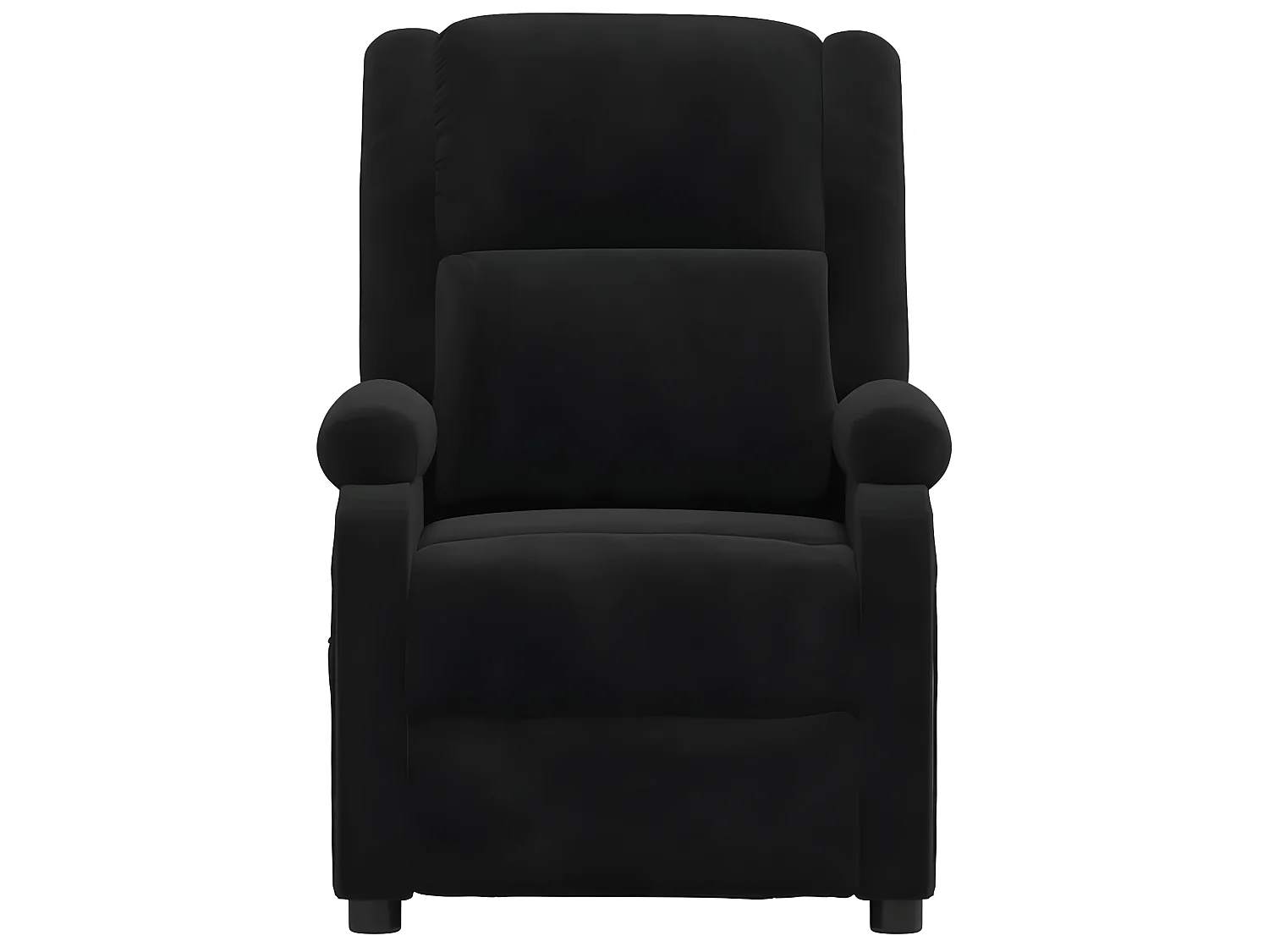 Silla reclinable eléctrica de terciopelo negro