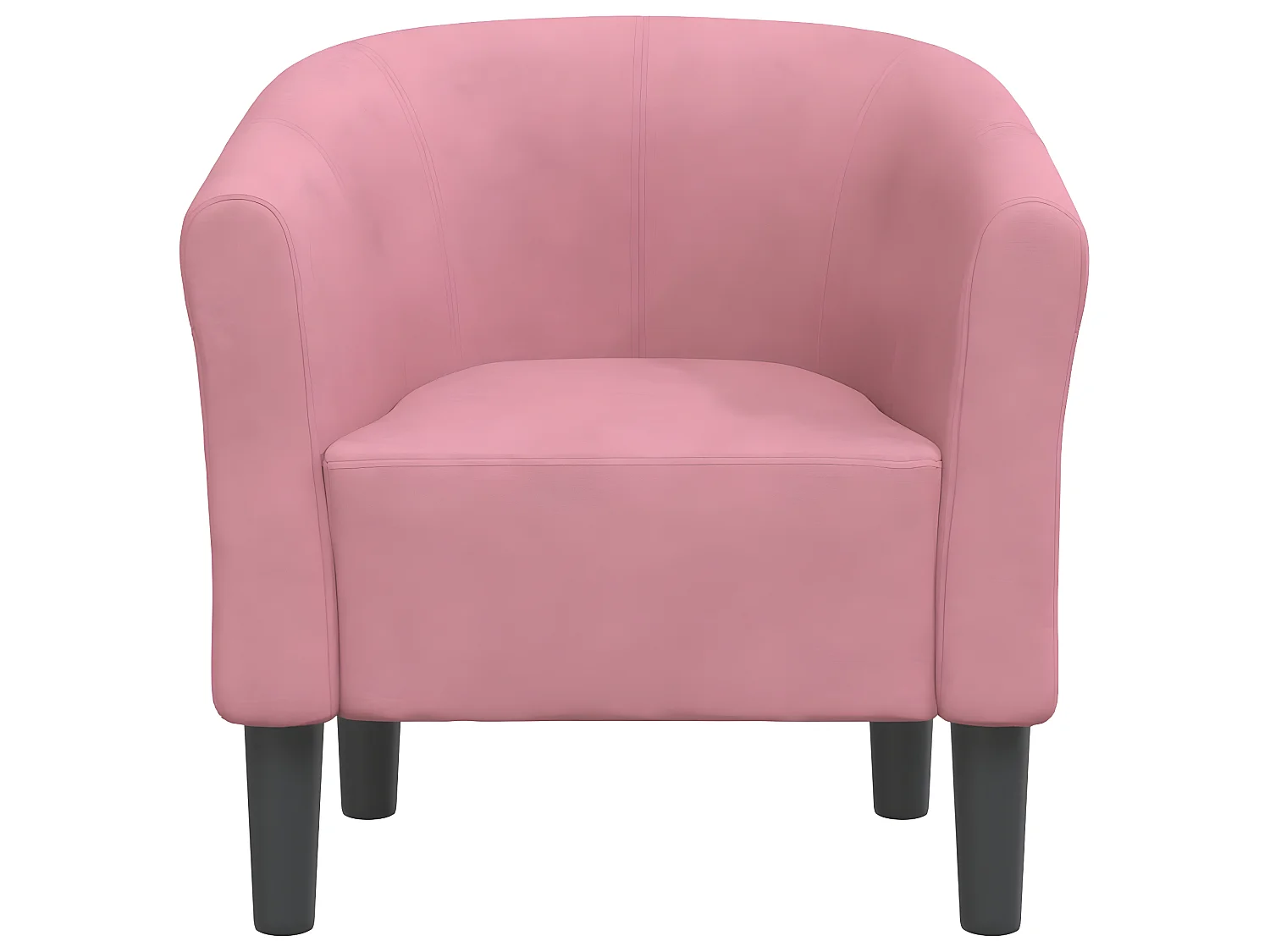 Fauteuil cabriolet rose velours