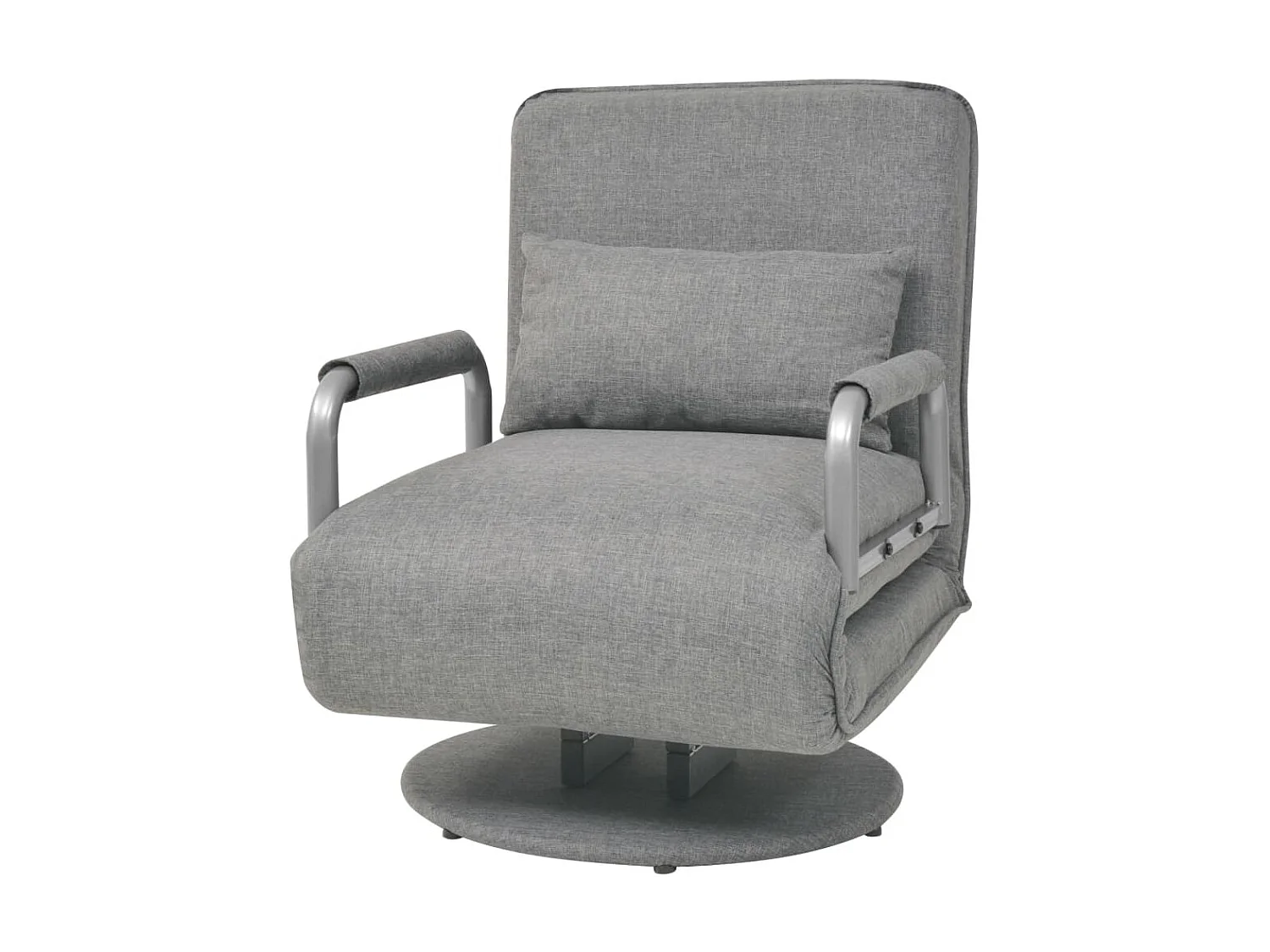Fauteuil pivotant et canapé-lit Gris clair Tissu