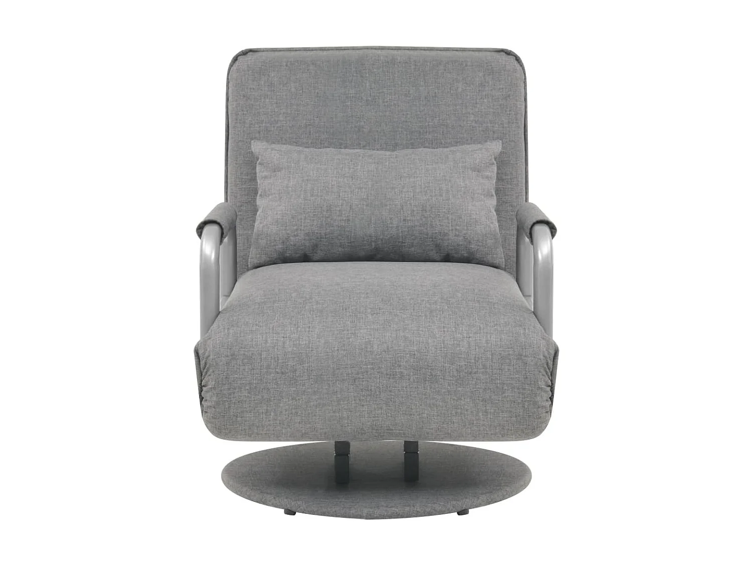 Fauteuil pivotant et canapé-lit Gris clair Tissu