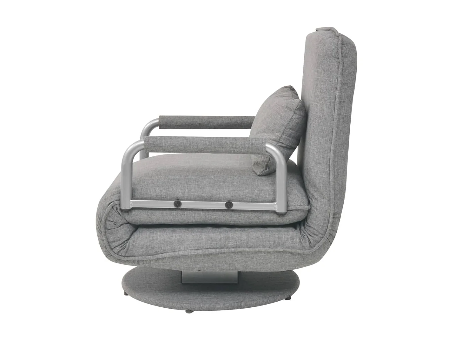 Fauteuil pivotant et canapé-lit Gris clair Tissu