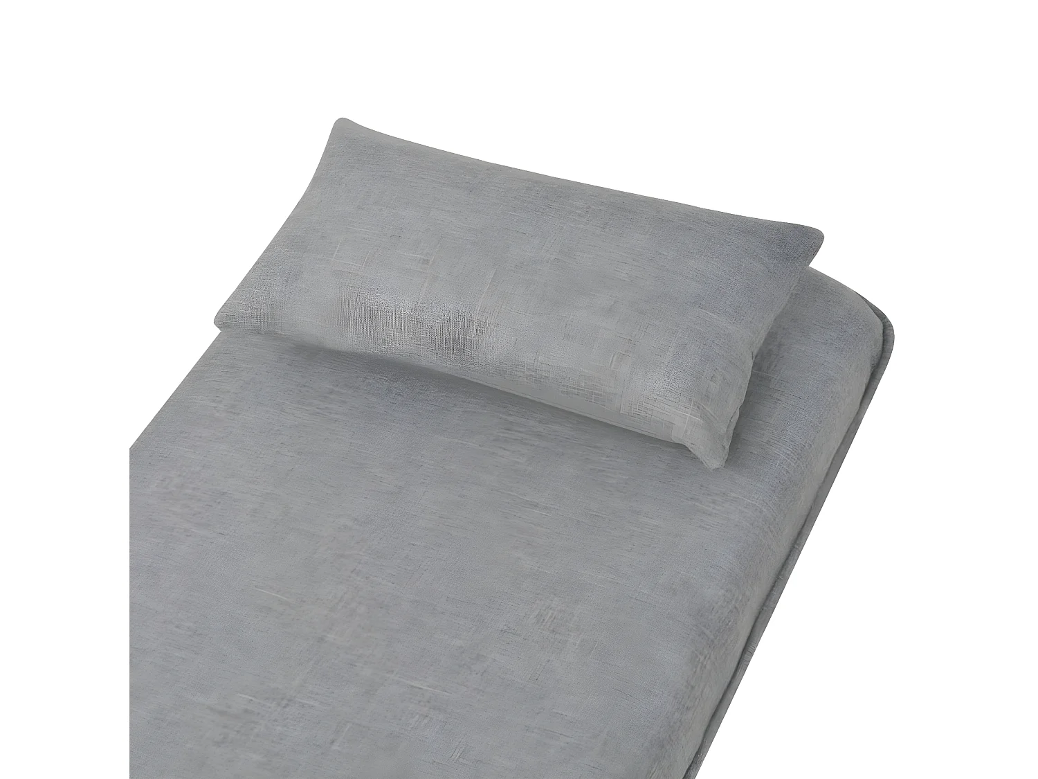 Sillón giratorio y sofá cama Tela gris claro