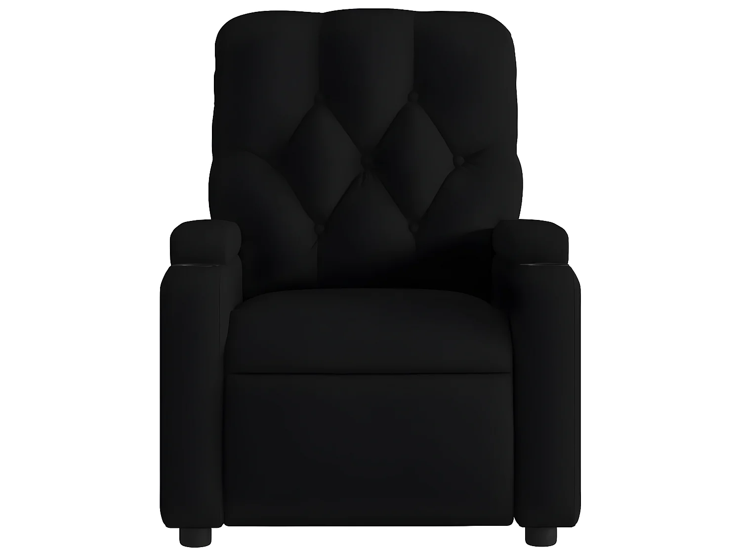 Fauteuil de massage inclinable Noir Tissu