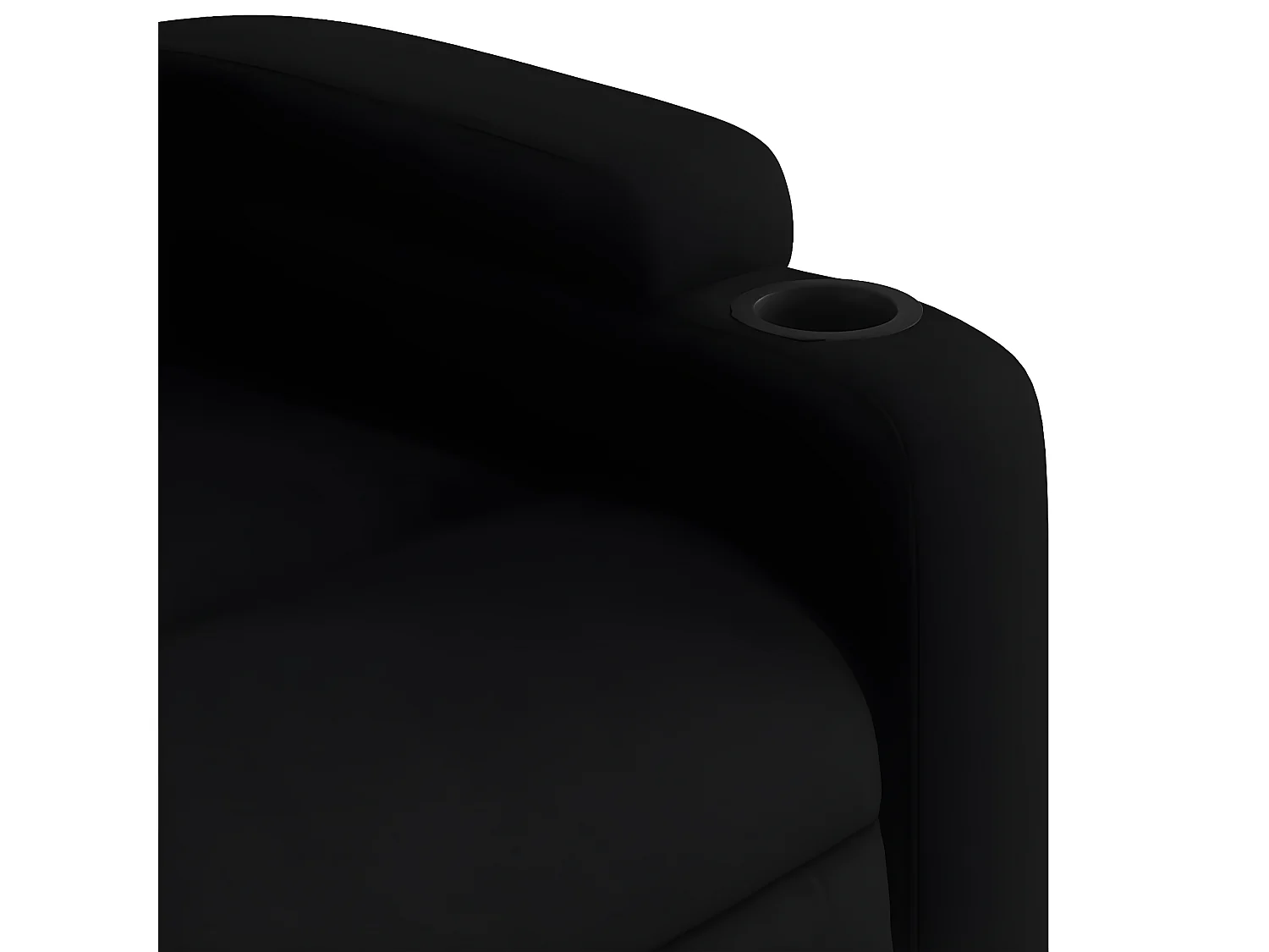 Fauteuil de massage inclinable Noir Tissu
